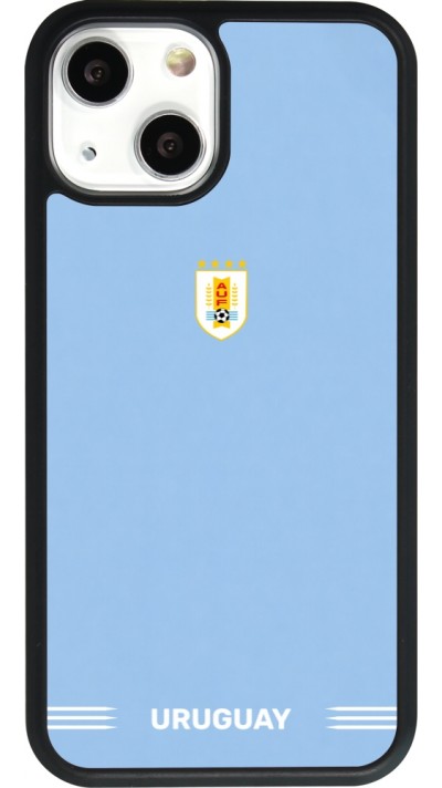 iPhone 13 mini Case Hülle - Silikon schwarz Uruguay 2026 personalisierbares Fussballtrikot