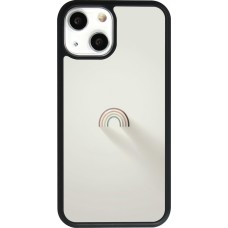 iPhone 13 mini Case Hülle - Silikon schwarz Mini Regenbogen Minimal