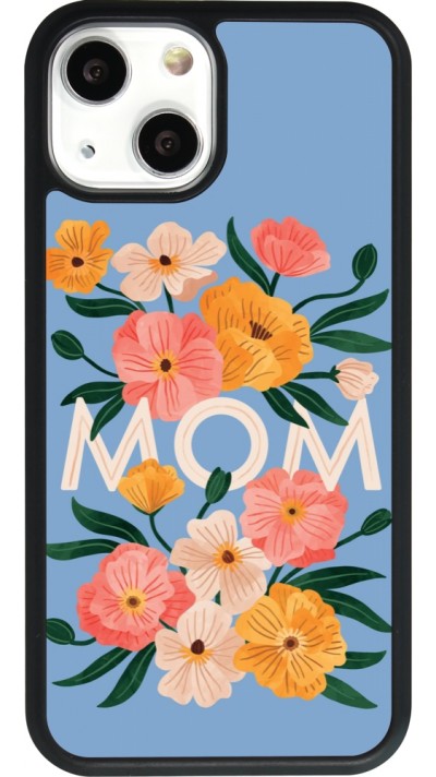 iPhone 13 mini Case Hülle - Silikon schwarz Mom 2026 Flowers