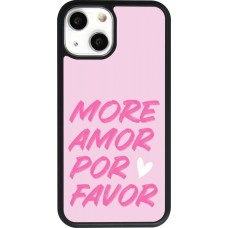 iPhone 13 mini Case Hülle - Silikon schwarz More amor porfavor