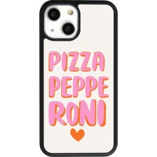 iPhone 13 mini Case Hülle - Silikon schwarz Pizza pepperoni 2026