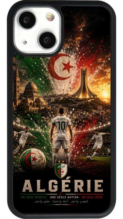 iPhone 13 mini Case Hülle - Silikon schwarz Fussball Algerien splash 2026