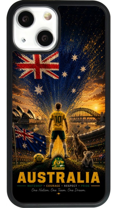 iPhone 13 mini Case Hülle - Silikon schwarz Fussball Australien splash 2026