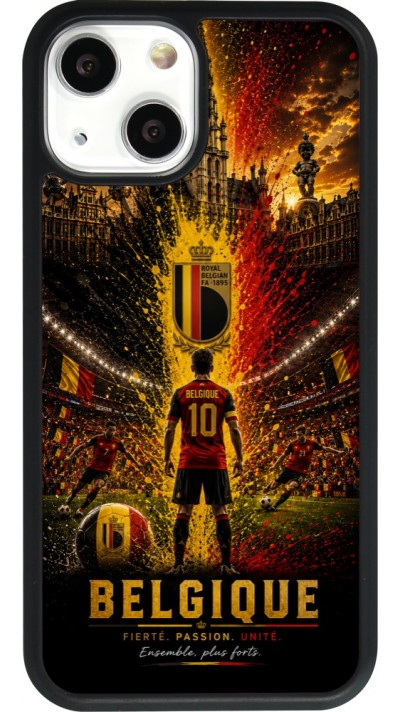 iPhone 13 mini Case Hülle - Silikon schwarz Fussball Belgien splash 2026