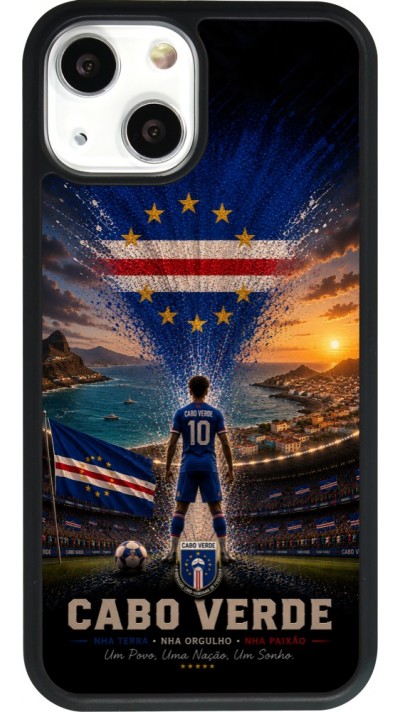iPhone 13 mini Case Hülle - Silikon schwarz Fussball Kap Verde splash 2026