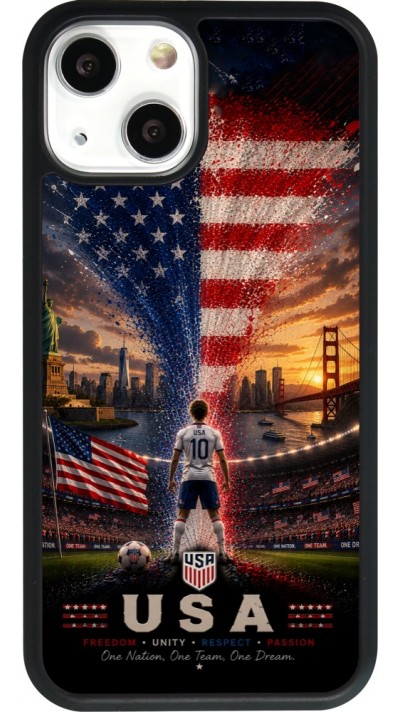 iPhone 13 mini Case Hülle - Silikon schwarz Fussball Vereinigten Staaten splash 2026