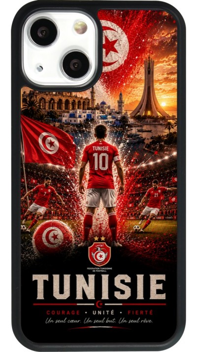 iPhone 13 mini Case Hülle - Silikon schwarz Fussball Tunesien splash 2026