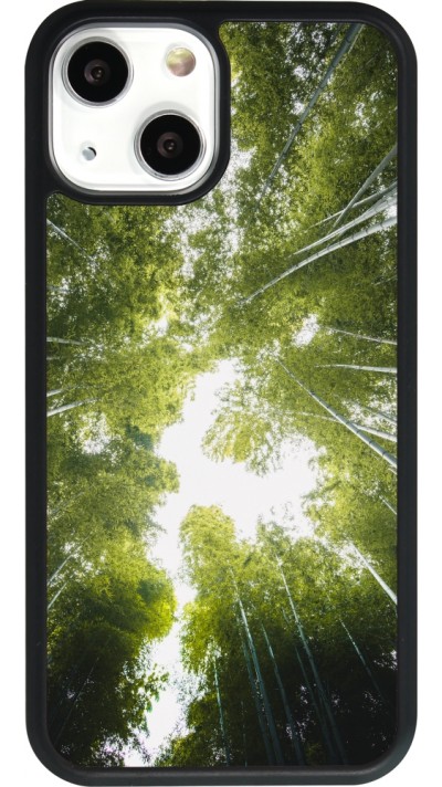 iPhone 13 mini Case Hülle - Silikon schwarz Spring 23 forest blue sky