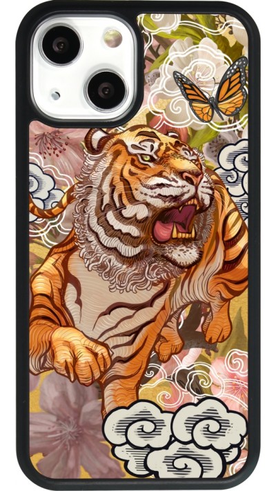 iPhone 13 mini Case Hülle - Silikon schwarz Spring 23 japanese tiger