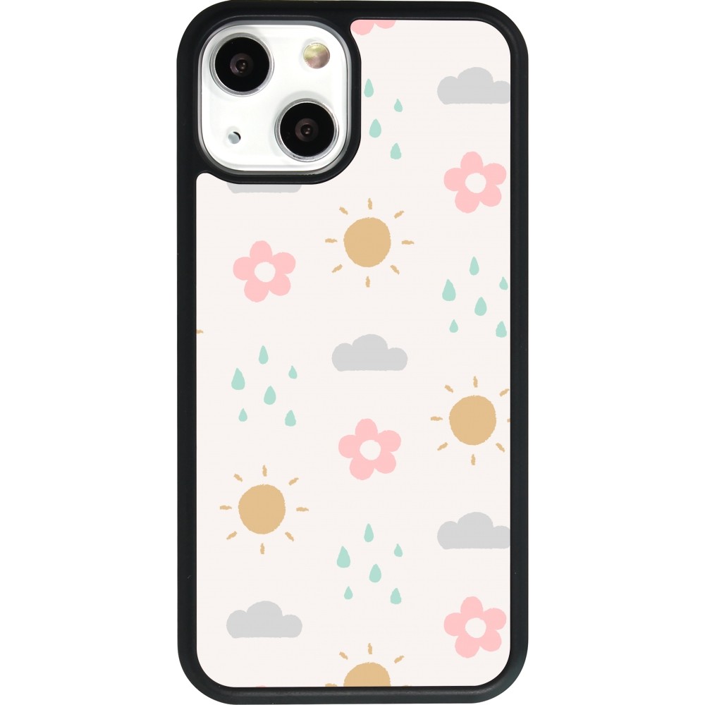 iPhone 13 mini Case Hülle - Silikon schwarz Spring 23 weather