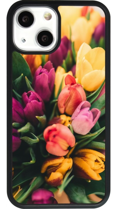 iPhone 13 mini Case Hülle - Silikon schwarz Bouquet of tulips 2026