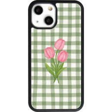 iPhone 13 mini Case Hülle - Silikon schwarz Green vichy tulips 2026
