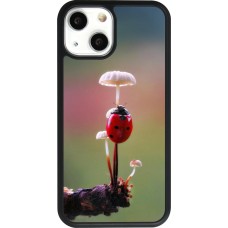 iPhone 13 mini Case Hülle - Silikon schwarz Ladybird on a mushroom 2026