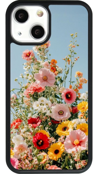 iPhone 13 mini Case Hülle - Silikon schwarz Spring flowers 2026