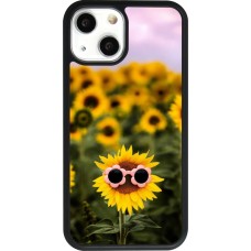 iPhone 13 mini Case Hülle - Silikon schwarz Sunflower with glasses 2026