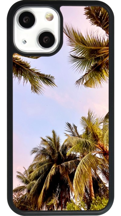 iPhone 13 mini Case Hülle - Silikon schwarz Summer 2023 palm tree vibe