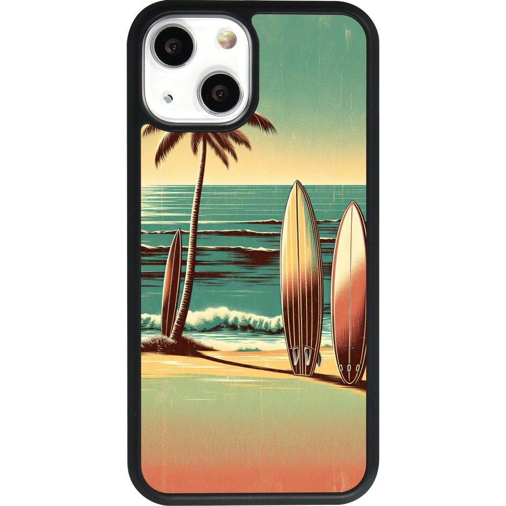 iPhone 13 mini Case Hülle - Silikon schwarz Surf Paradise