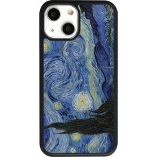 iPhone 13 mini Case Hülle - Silikon schwarz Kunstbild - Sternennacht - Van Gogh