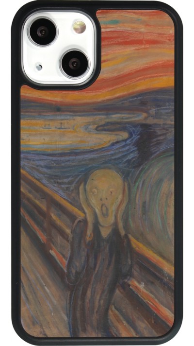 iPhone 13 mini Case Hülle - Silikon schwarz Kunstbild - Der Schrei - Edvard Munch