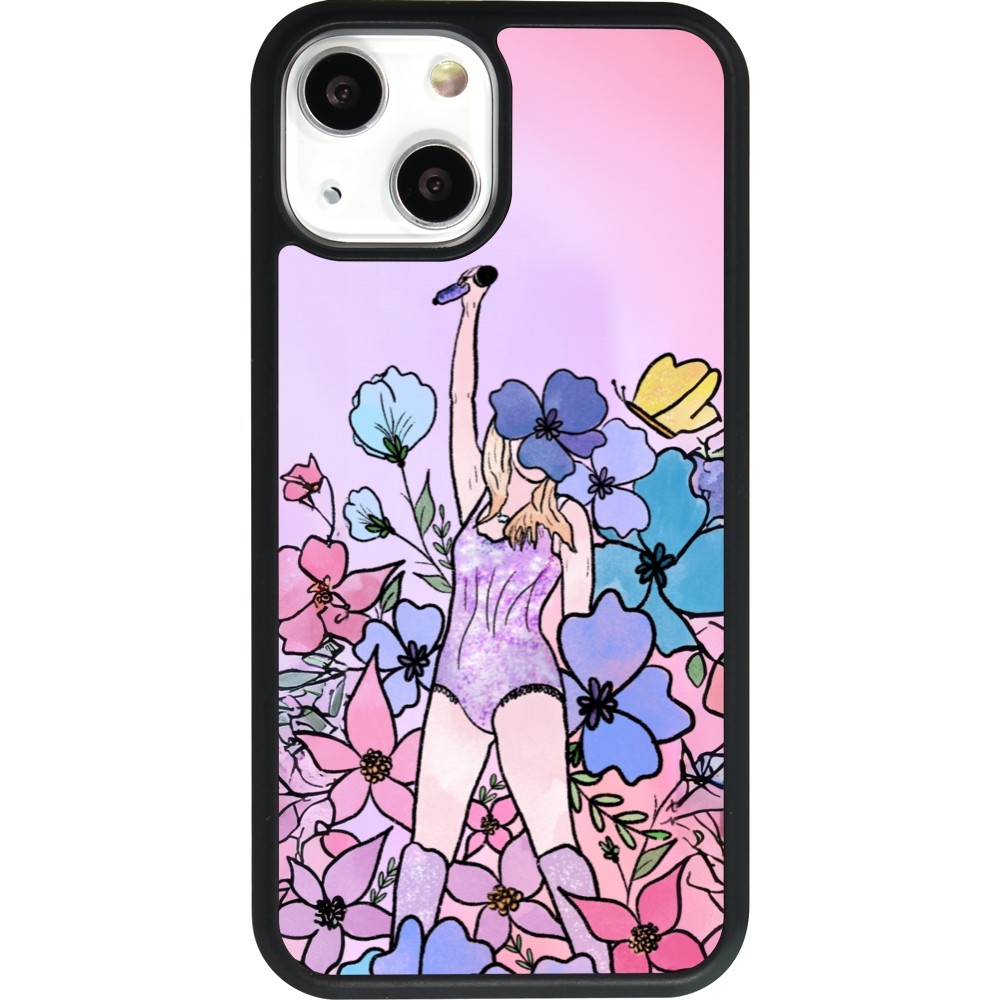 iPhone 13 mini Case Hülle - Silikon schwarz Taylor Swift Sketch - Pink
