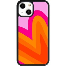 iPhone 13 mini Case Hülle - Silikon schwarz Valentine 2024 heart gradient