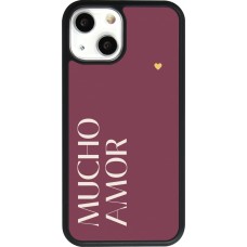iPhone 13 mini Case Hülle - Silikon schwarz Valentine 2024 mucho amor rosado