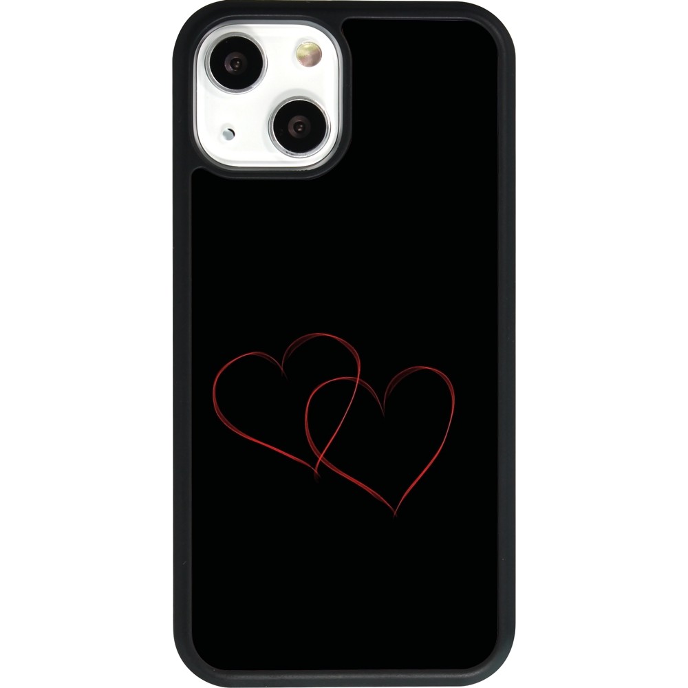 iPhone 13 mini Case Hülle - Silikon schwarz Valentine 2023 attached heart