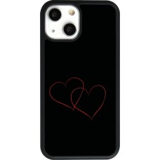 iPhone 13 mini Case Hülle - Silikon schwarz Valentine 2023 attached heart