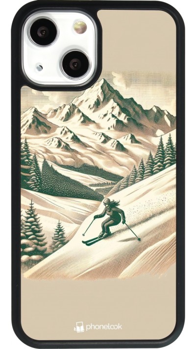 iPhone 13 mini Case Hülle - Silikon schwarz Vintage Skiberg