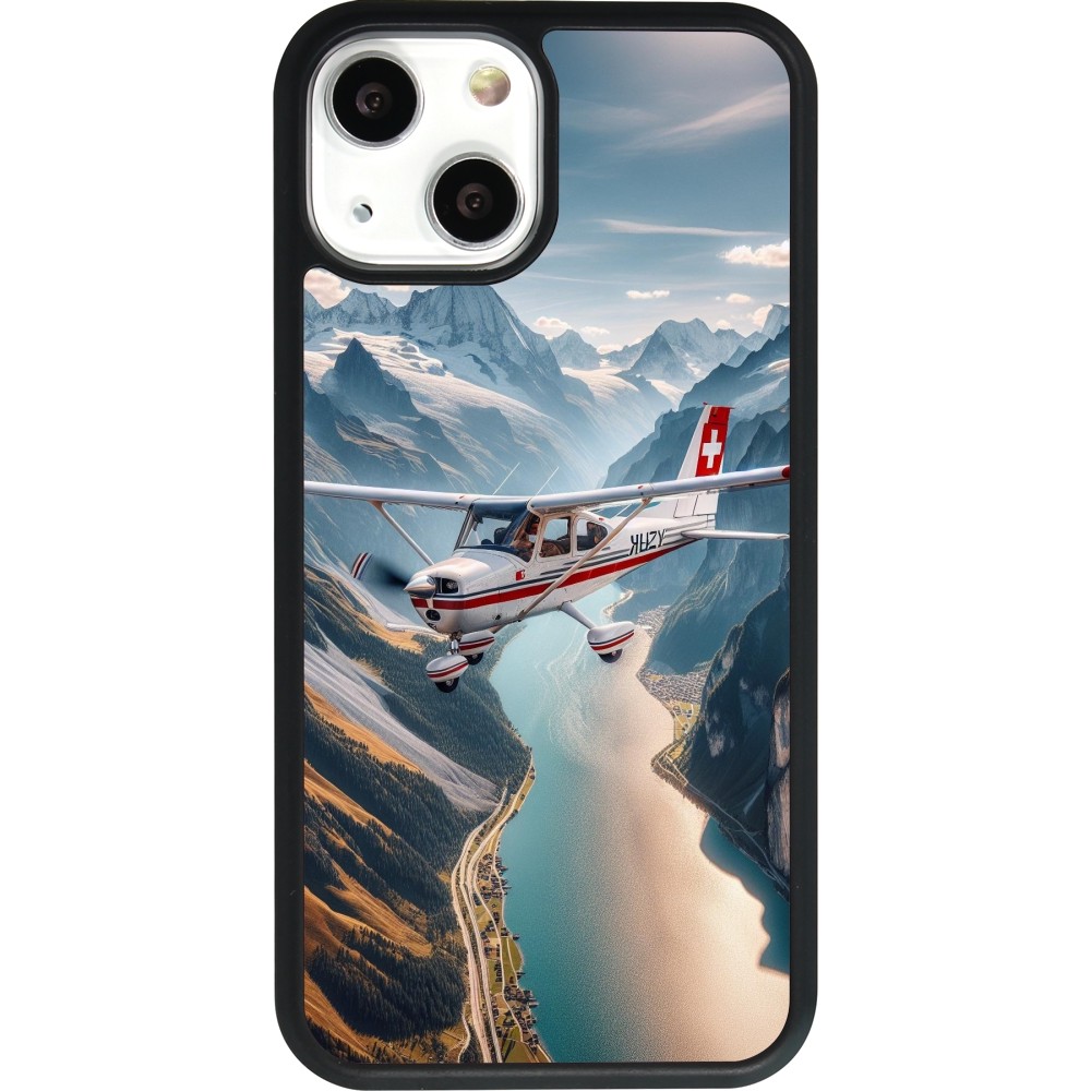 iPhone 13 mini Case Hülle - Silikon schwarz Schweizer Alpenflug