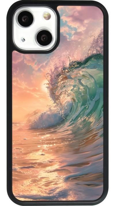 iPhone 13 mini Case Hülle - Silikon schwarz Wave Sunset