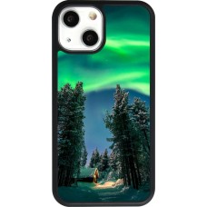 iPhone 13 mini Case Hülle - Silikon schwarz Winter 22 Northern Lights