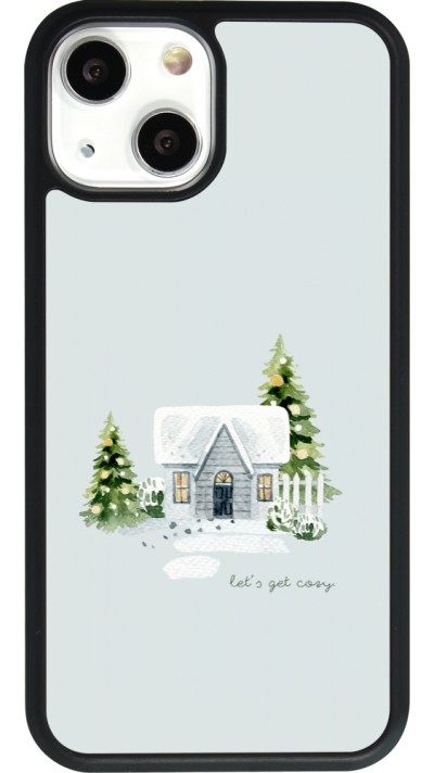 iPhone 13 mini Case Hülle - Silikon schwarz Winter 25 Cosy House
