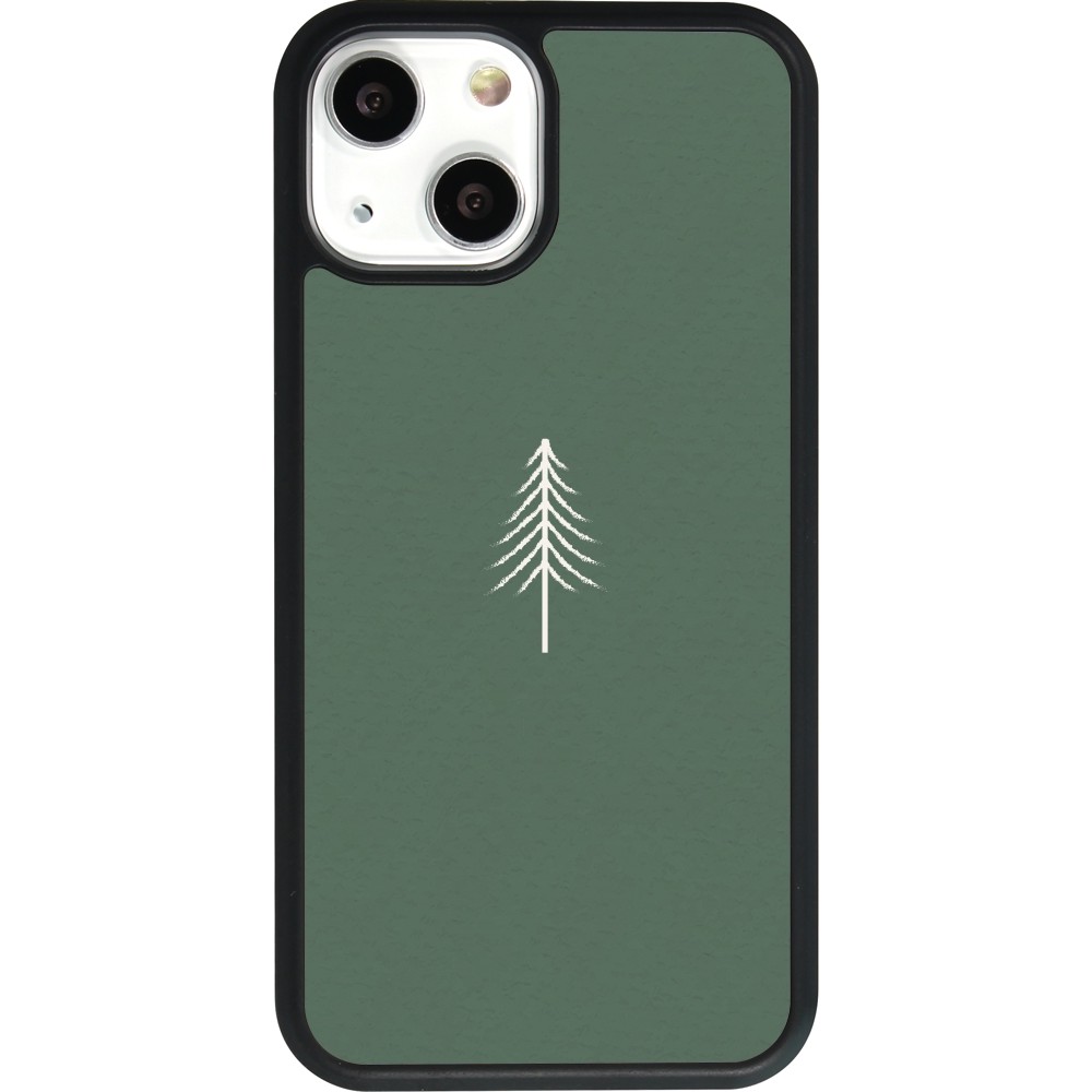 iPhone 13 mini Case Hülle - Silikon schwarz Christmas 22 minimalist tree