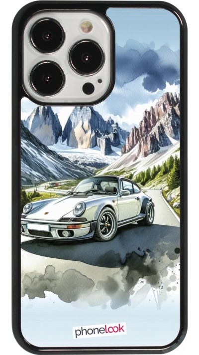 iPhone 13 Pro Case Hülle - Porsche 911 Berg Aquarell