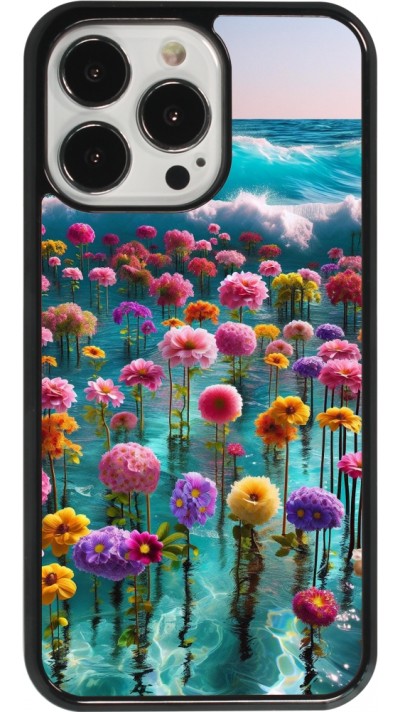 Coque iPhone 13 Pro - Flower sea waves