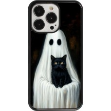 iPhone 13 Pro Case Hülle - Halloween 2025 Ghost with black cat