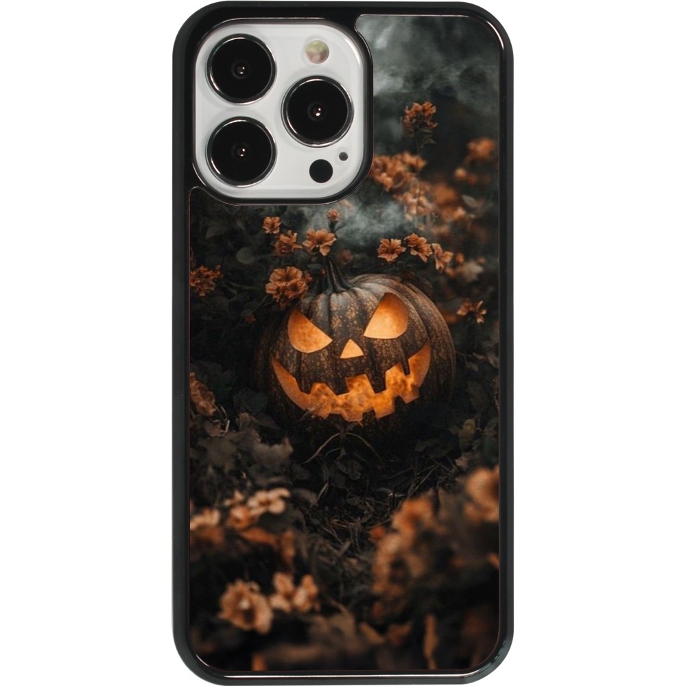 iPhone 13 Pro Case Hülle - Halloween 2025 Pumpkin with flowers