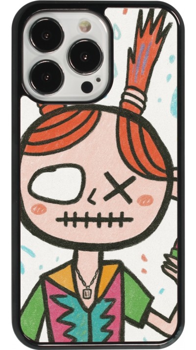 Coque iPhone 13 Pro - Little Girl Sketch