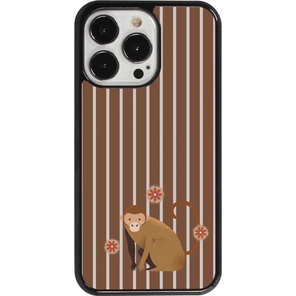 iPhone 13 Pro Case Hülle - Monkey with stripes