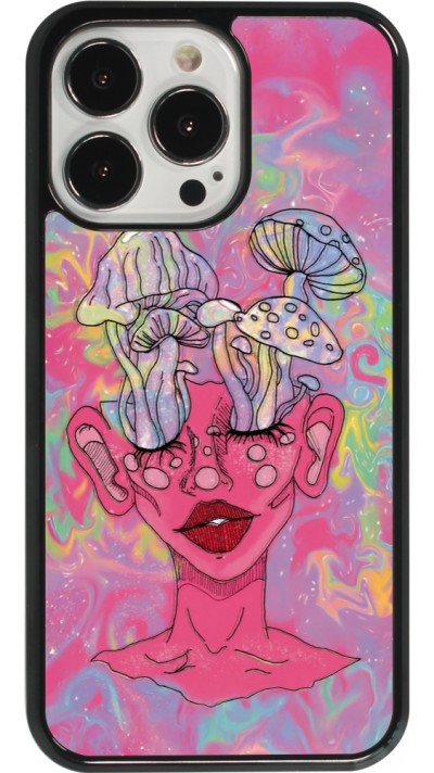 Coque iPhone 13 Pro - Psychedelic pink mushroom