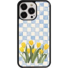 iPhone 13 Pro Case Hülle - Blue vichy tulips Spring 2026