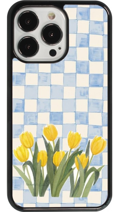 iPhone 13 Pro Case Hülle - Blue vichy tulips 2026