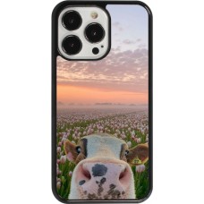 iPhone 13 Pro Case Hülle - Cow with tulips Spring 2026