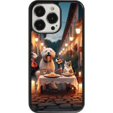 iPhone 13 Pro Case Hülle - Valentin 2024 Hund & Katze Kerzenlicht