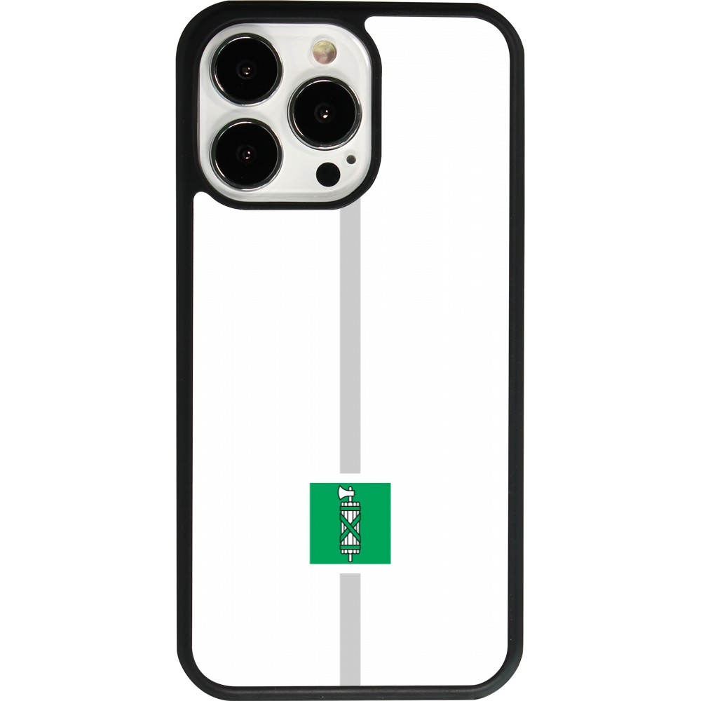 iPhone 13 Pro Case Hülle - Silikon schwarz Kanton SG weiss