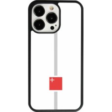 iPhone 13 Pro Case Hülle - Silikon schwarz Kanton SZ weiss