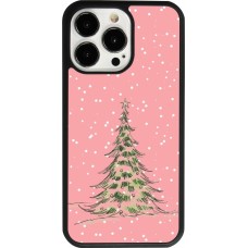 Coque iPhone 13 Pro - Silicone rigide noir Christmas 25 Pink Tree