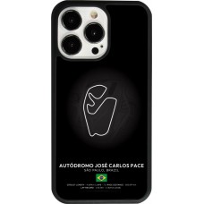 iPhone 13 Pro Case Hülle - Silikon schwarz F1 Track 2025 Brazil
