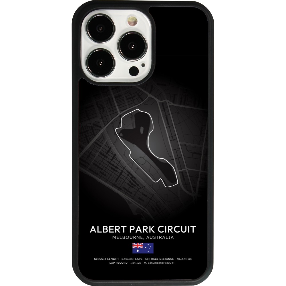 Coque iPhone 13 Pro - Silicone rigide noir F1 Track 2025 Melbourne